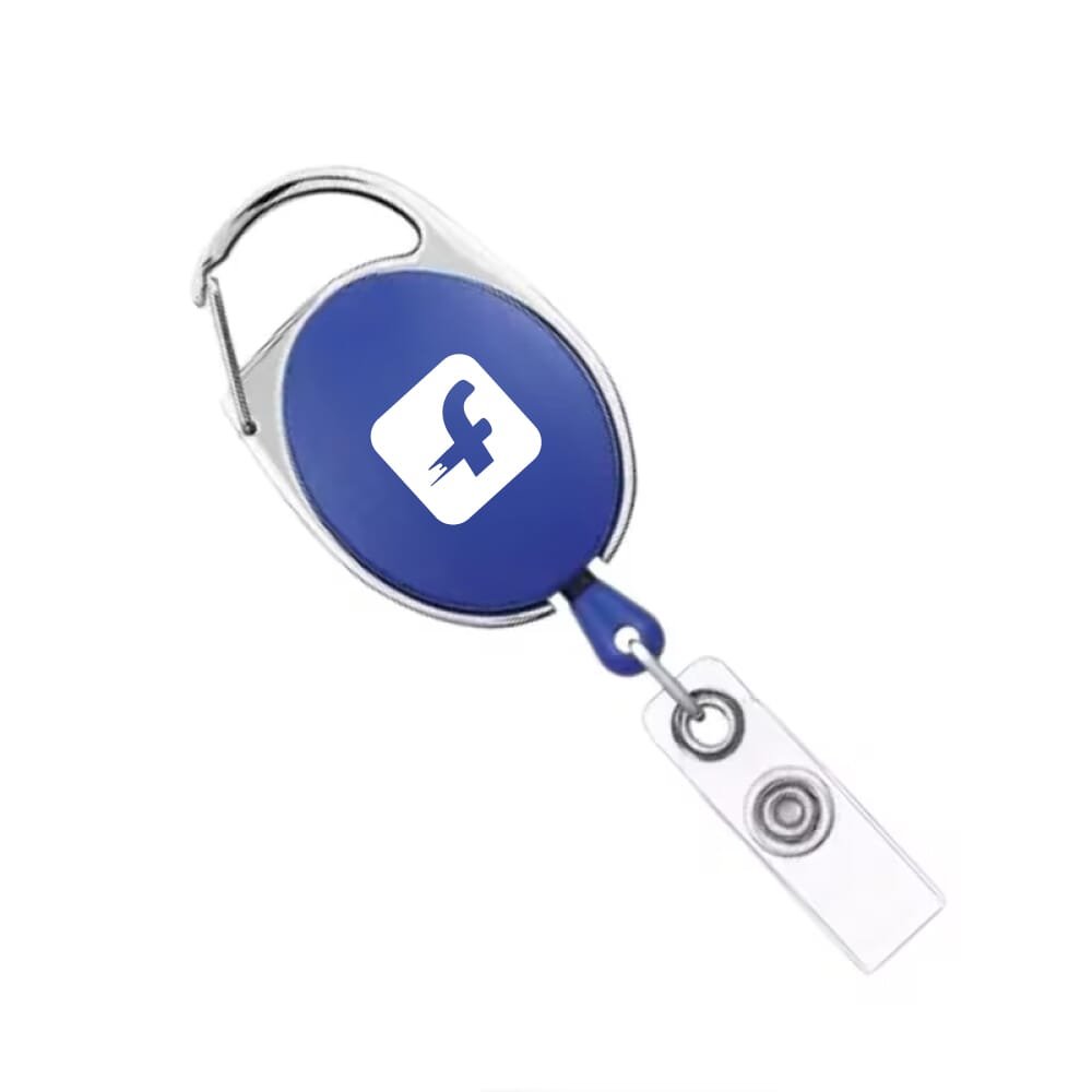 Retractable Clip for Id Card Holder - Blue